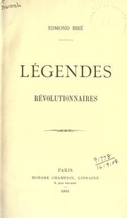 Cover of: Légendes révolutionnaires.