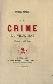 Cover of: crime du vieux Blas.