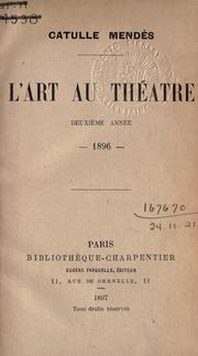 Cover of: art au théâtre.: Avec une préf. de Georges Courteline.