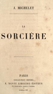 Cover of: La sorcière by Jules Michelet