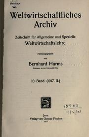 Front cover of Weltwirtschaftliches Archiv by Unknown