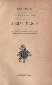 Cover of: Les obres. by Ausiàs March