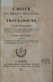 Cover of: Choix des poésies originales des troubadours. by Raynouard M.