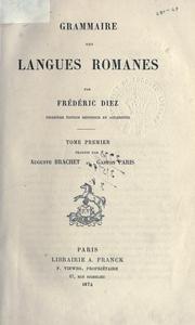 Cover of: Grammaire des langues romanes