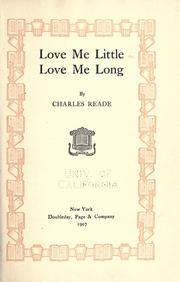 Cover of: Love me little, love me long