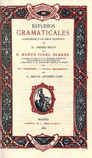 Cover of: Estudios gramáticales by Marco Fidel Suárez