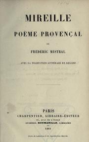 Cover of: Mireille, poème provençal: avec la traduction littérale en regard.