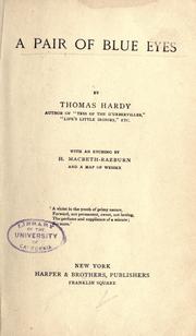 Cover of: A pair of blue eyes by Thomas Hardy