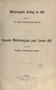Cover of: Meteorologisk Aarbog. by Danske meteorologiske Institut