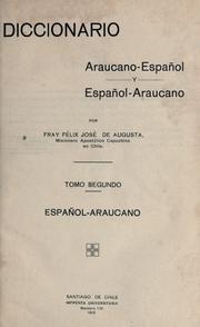 Cover of: Diccionario araucano-español y español-araucano.