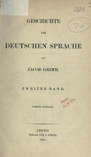 Cover of: Geschichte der deutschen Sprache