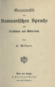 Grammatik der samoanischen sprache nebst lesestücken und wörterbuch by H. Neffgen