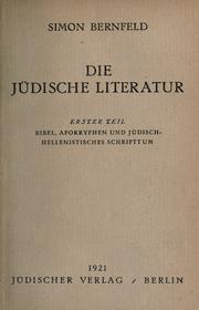 Cover of: Die jüdische Literatur.