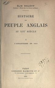 Cover of: Histoire du peuple anglais au 19e siècle.