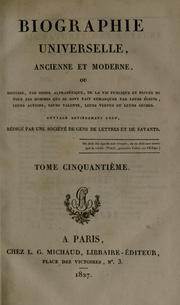 Cover of: Biographie universelle, ancienne et moderne: ou, Histoire
