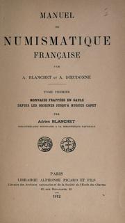 Cover of: Manuel de numismatique française.