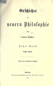 Cover of: Geschichte der neuern Philosophie. by Kuno Fischer