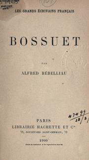 Cover of: Bossuet.