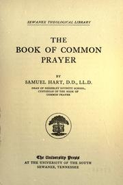 Cover of: The Book of common prayer by Samuel Hart