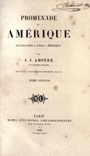 Cover of: Promenade en Amérique by Jean-Jacques Ampère