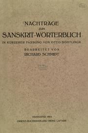 Sanskrit-Wörterbuch in kürzerer Fassung by Otto von Böhtlingk