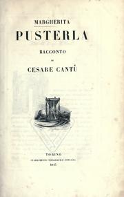 Cover of: Margherita Pusterla by Cesare Cantù