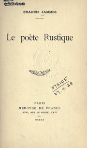 Cover of: poète rustique.