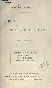 Cover of: Etudes et causeries littéraires.