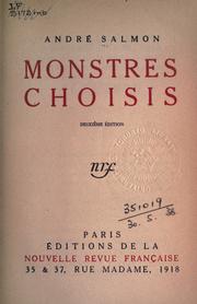 Cover of: Monstres choisis.