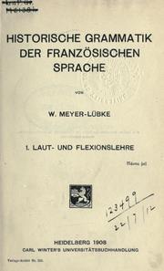 Cover of: Historische Grammatik der französischen Sprache