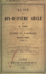 Cover of: fin du dix-huitième siècle: études et portraits.