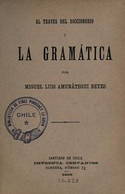 Cover of: Al traves del diccionario i la gramática. by Miguel Luis Amunátegui Reyes