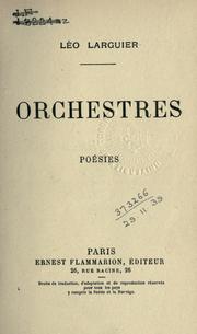 Cover of: Orchestres: poésies.