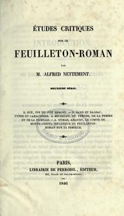 Études critiques sur le feuilleton-roman by Alfred François Nettement