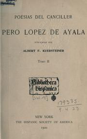 Cover of: Poesías by Pedro López de Ayala
