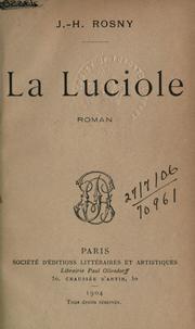 Cover of: luciole: roman.