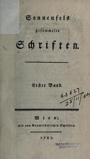 Cover of: Gesammelte Schriften.