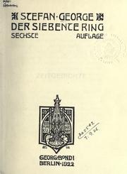 Cover of: Der siebente Ring. by Stefan Anton George
