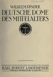 Cover of: Deutsche Dome des Mittelalters by Wilhelm Pinder