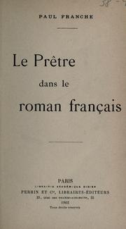 Cover of: prêtre dans le roman français.