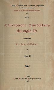 Cover of: Cancionero castellano del siglo 15.