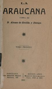 Cover of: Araucana: poema.