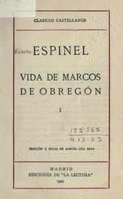 Cover of: Vida de Marcos de Obregón