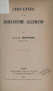 Cover of: Cervantes et le romantisme allemand.