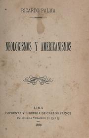Cover of: Neologismos y americanismos.