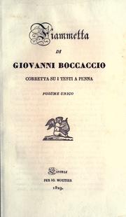 Cover of: Opere volgari by Giovanni Boccaccio