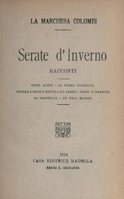 Cover of: Serate d'inverno by Marchesa Colombi