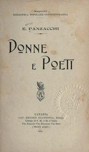 Cover of: Donne e poeti. by Enrico Panzacchi