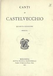 Cover of: Canti di Castelvecchio.