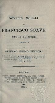 Cover of: Novelle morali di Francesco Soave. by Francesco Soave, Francesco Soave